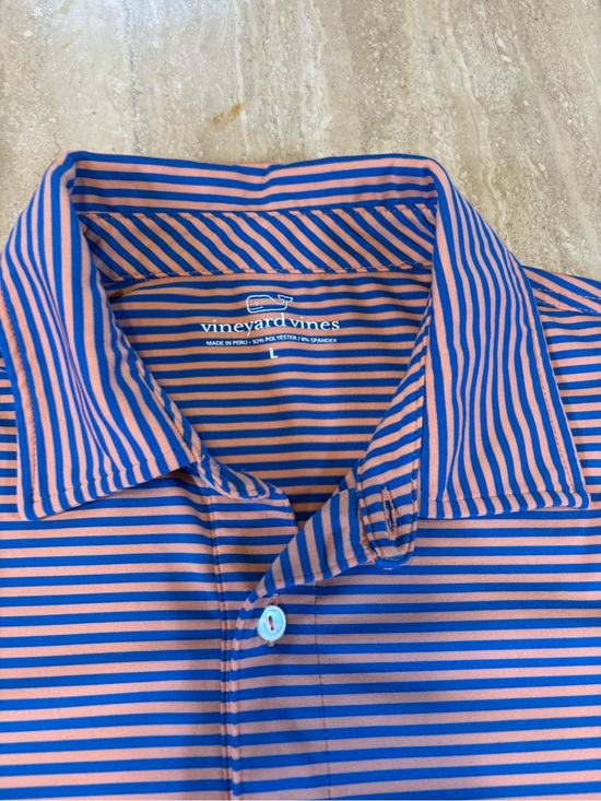 Vineyard Vines Other - Vineyard Vines Sky Pink and Blue Striped Polo
